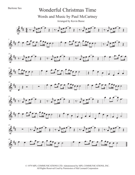 Wonderful Christmastime (arr. Kevin Busse)