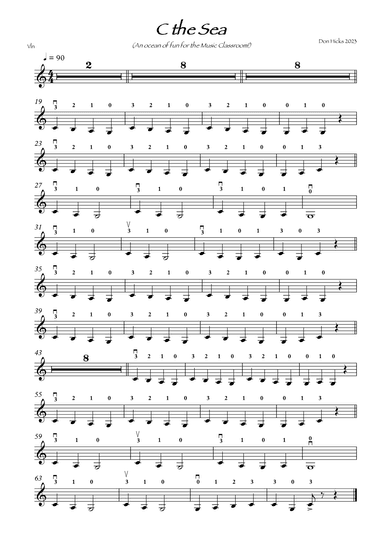 C the Sea, an Ocean of Fun for the Music Classroom - Score Only