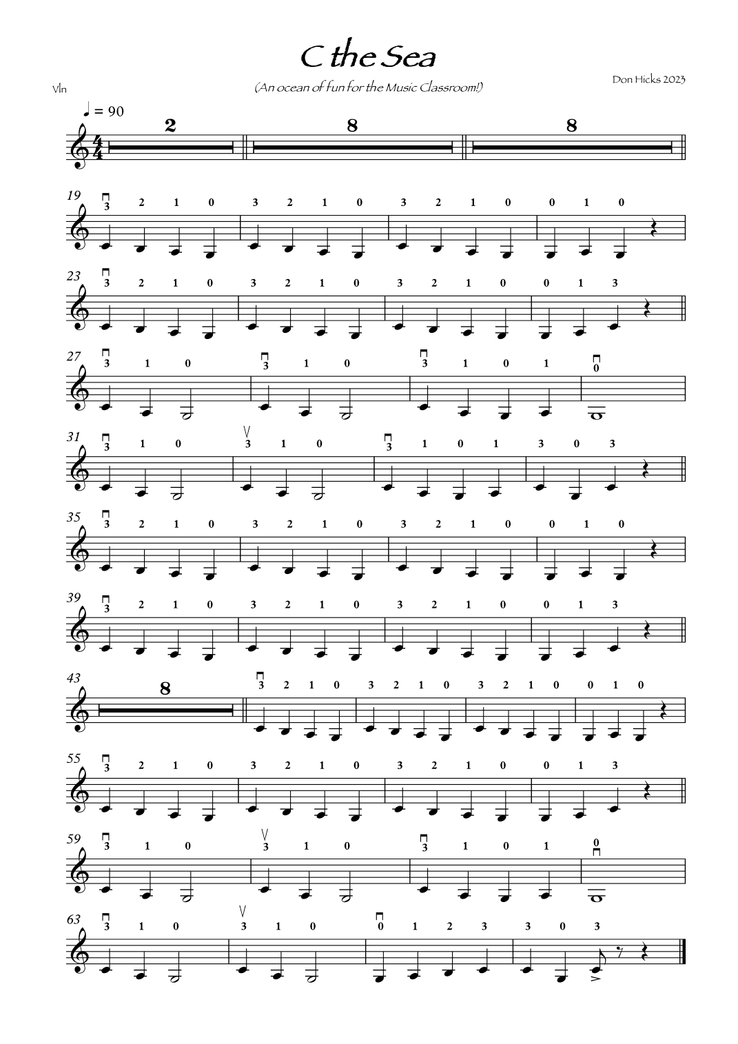 C the Sea, an Ocean of Fun for the Music Classroom - Score Only