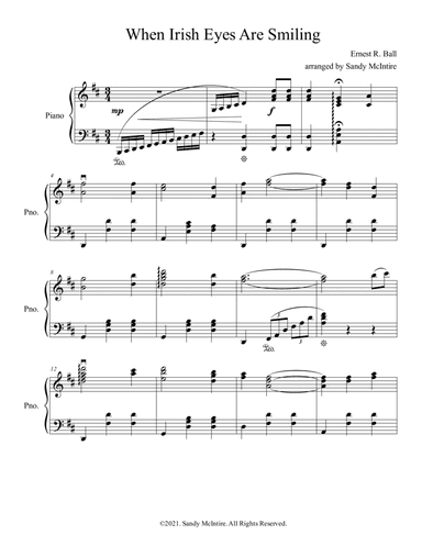 When Irish Eyes Are Smiling (arr. Sandy McIntire)