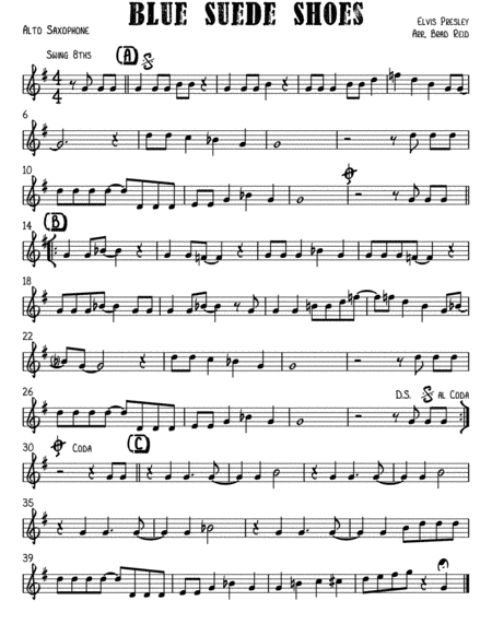 Blue Suede Shoes (arr. Brad Reid)