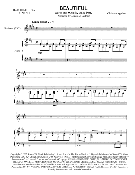 Beautiful (arr. James M. Guthrie)