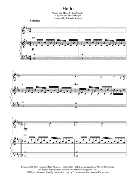 Hello (arr. Kaiserin Rebecca)