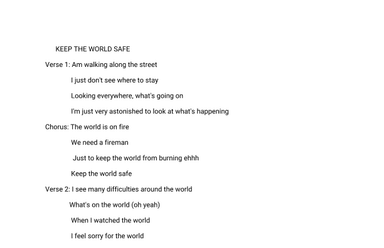 KEEP THE WORLD SAFE