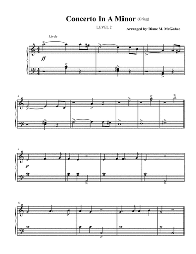 Piano Concerto In A Minor (arr. Diane M. McGahee)