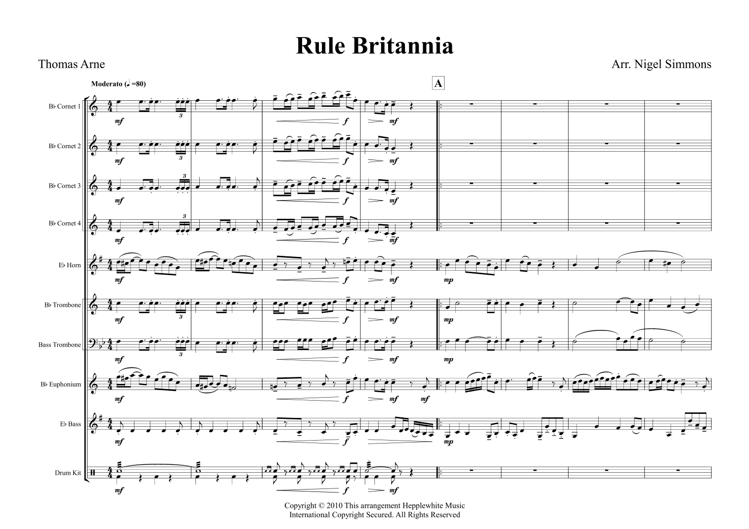 Rule Britannia (arr. Nigel Simmons)