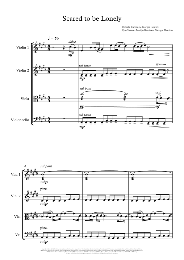 Scared To Be Lonely (arr. Johnny C. Leavitt)