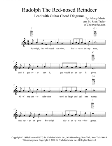 Rudolph The Red-nosed Reindeer (arr. M. Ryan Taylor)