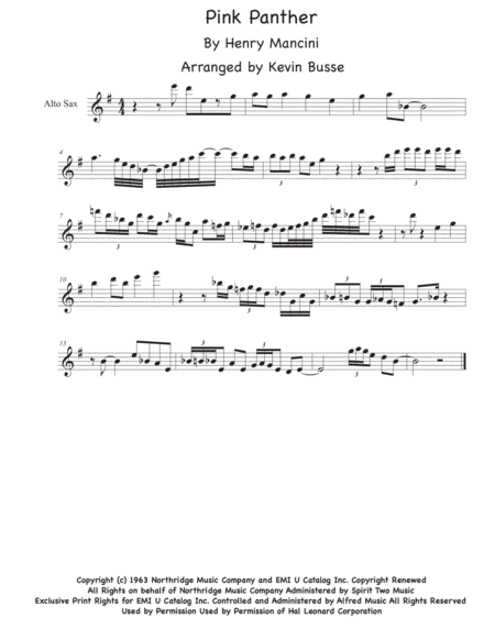 The Pink Panther from THE PINK PANTHER (arr. Kevin Busse)
