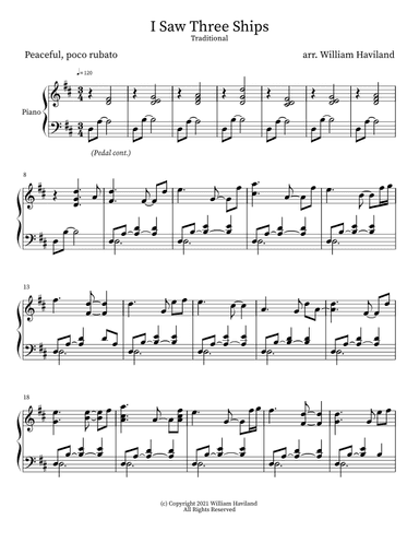I Saw Three Ships (arr. William Haviland)