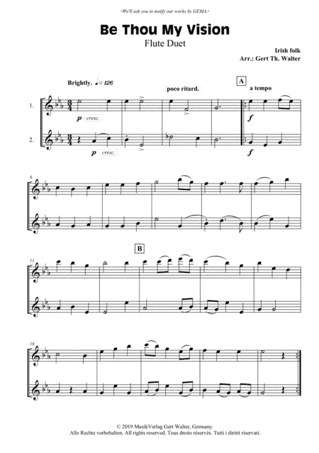 Be Thou My Vision (arr. Gert Th. Walter)