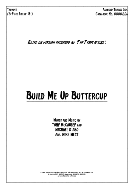 Build Me Up, Buttercup (arr. Mike West)