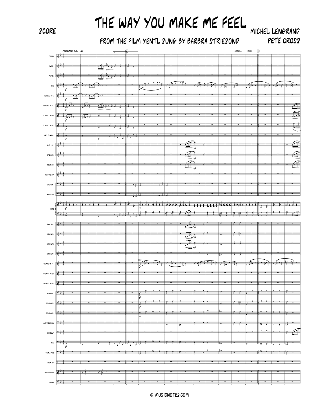 The Way You Make Me Feel (arr. Pete Cross)