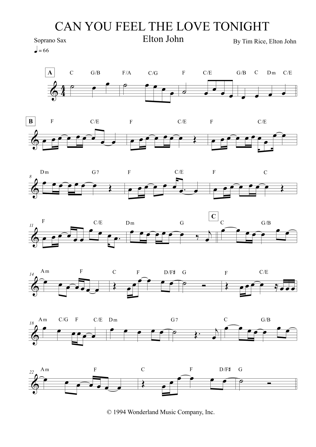 Can You Feel The Love Tonight (arr. Leo Silva)