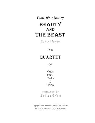 Beauty And The Beast (arr. Joshua S. Kim)