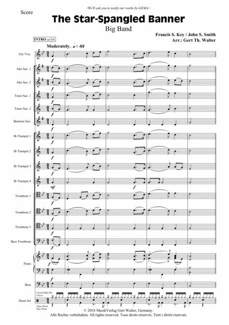 The Star-Spangled Banner (arr. Gert Th. Walter)