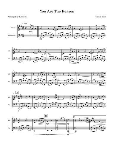 You Are The Reason (arr. K. Speck)