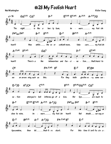 My Foolish Heart (arr. John Fries)