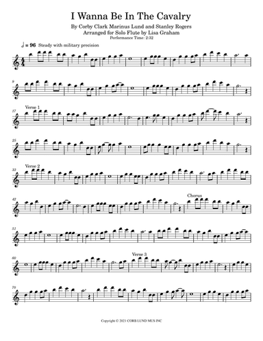 I Wanna Be In The Cavalry (arr. Lisa Graham)