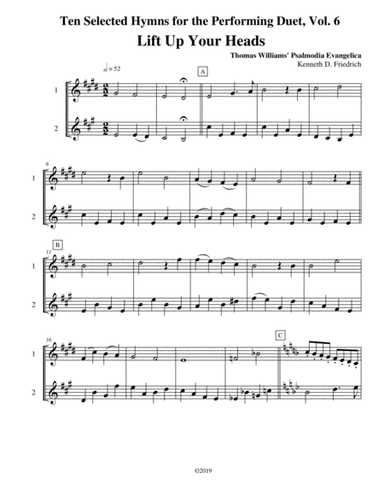Ten Selected Hymns for the Performing Duet, Vol. 6 - trumpet (clarinet) and horn (arr. Kenneth D. Friedrich)