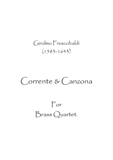Corrente & Canzona (arr. Spence Bundy)