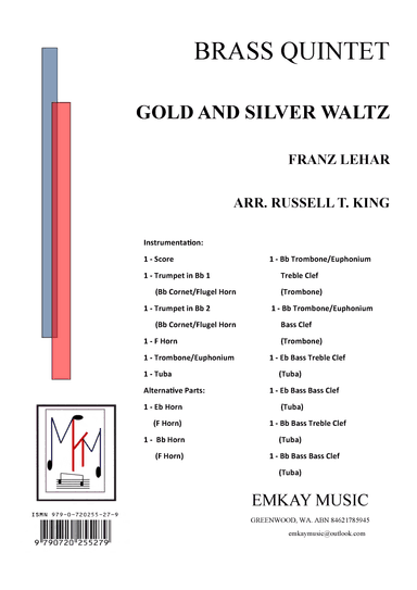 GOLD AND SILVER WALTZ – BRASS QUINTET (arr. RUSSELL T. KING)
