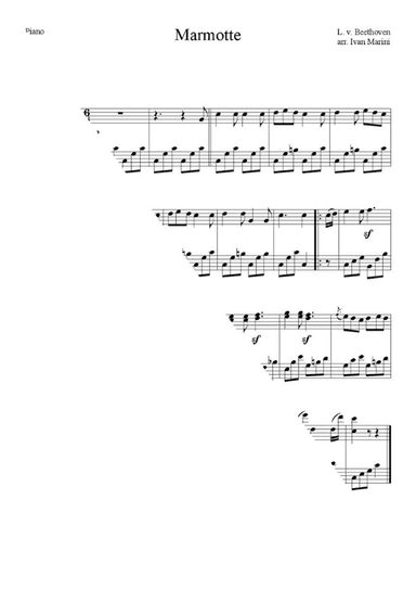 MARMOTTE by Beethoven - transcription for Clarinet and Piano (arr. Ivan Marini)