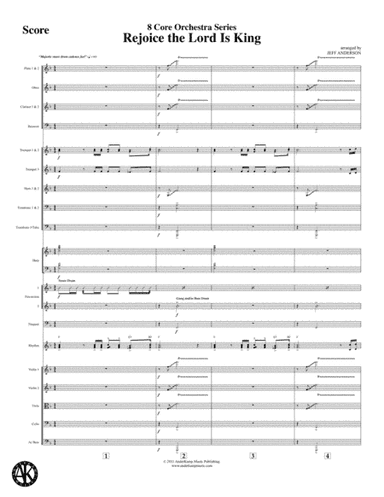 Rejoice the Lord Is King - 8 Core Orchestra (arr. Jeff D. Anderson)