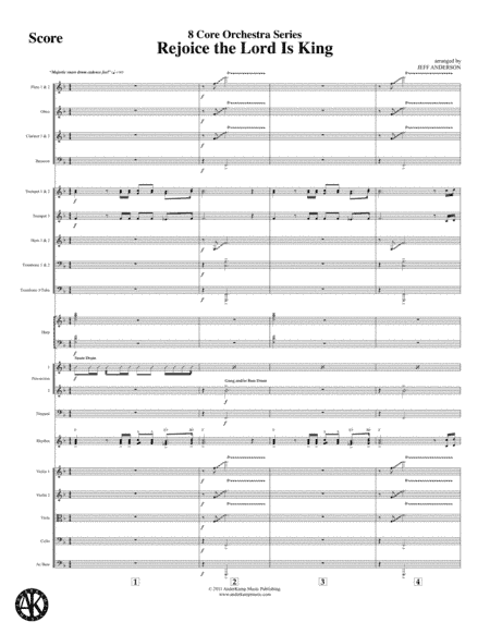 Rejoice the Lord Is King - 8 Core Orchestra (arr. Jeff D. Anderson)