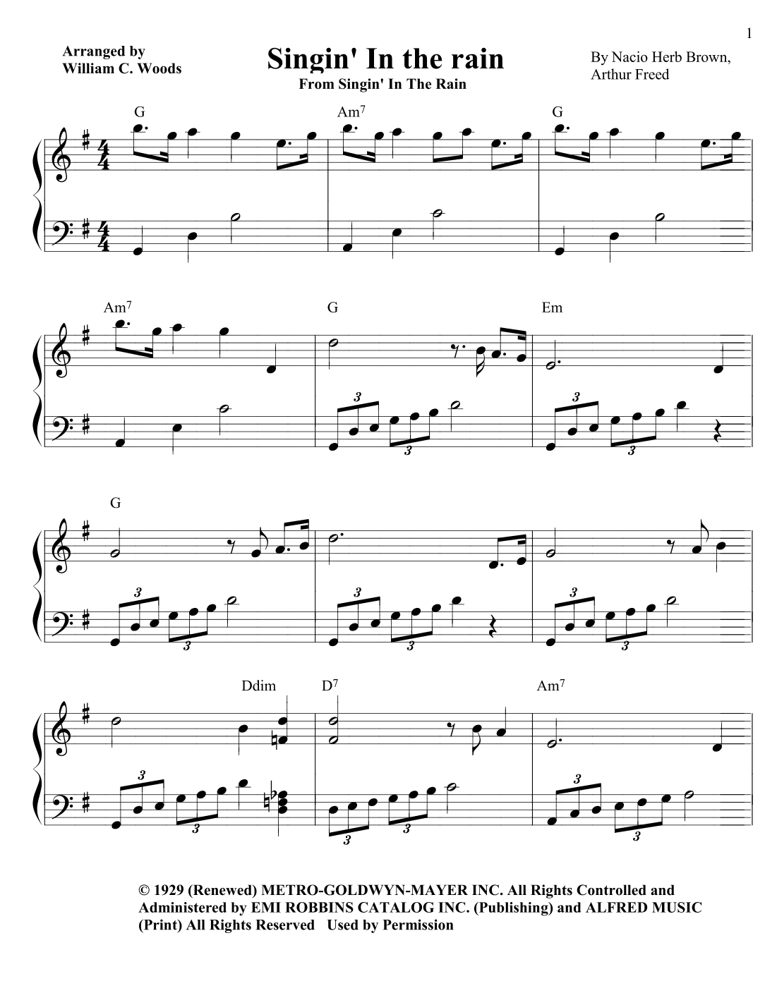Singin' In The Rain (arr. William C. Woods)