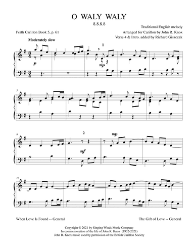 O WALY WALY (arr. John R. Knox & Richard Giszczak)