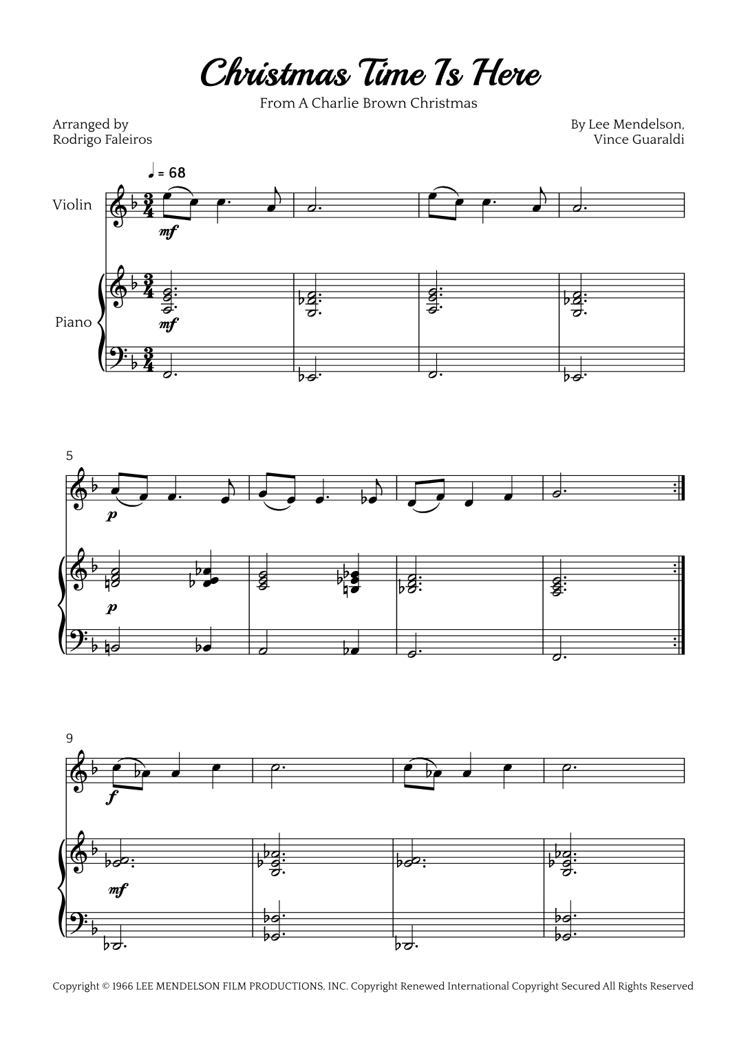 Christmas Time Is Here (arr. Rodrigo Faleiros)