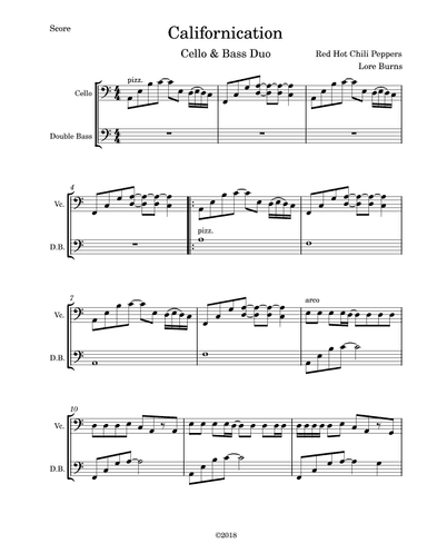 Californication (arr. Lore Burns)