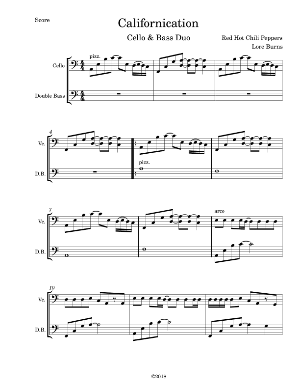 Californication (arr. Lore Burns)