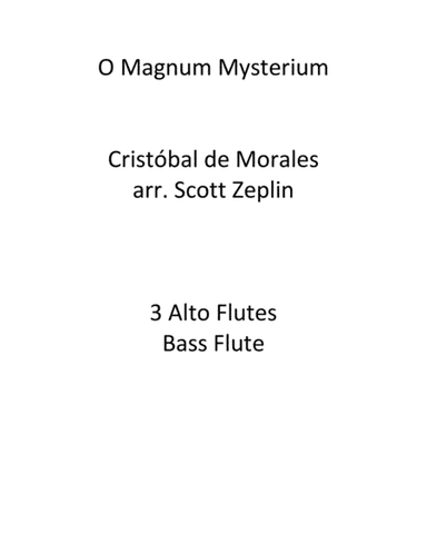 O Magnum Mysterium (arr. Scott Zeplin)