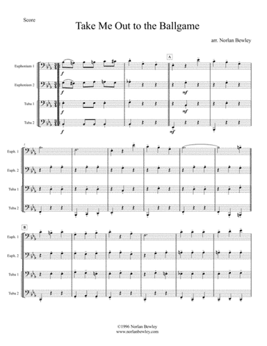 Take Me Out To The Ballgame - Tuba/Euphonium Quartet (arr. Norlan Bewley)