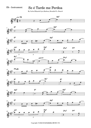 Se E Tarde Me Perdoa (arr. Fabio Eduardo de Oliveira)