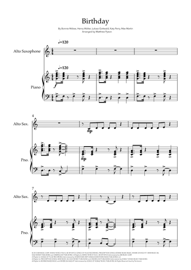 Birthday (arr. Matthew pyeon)