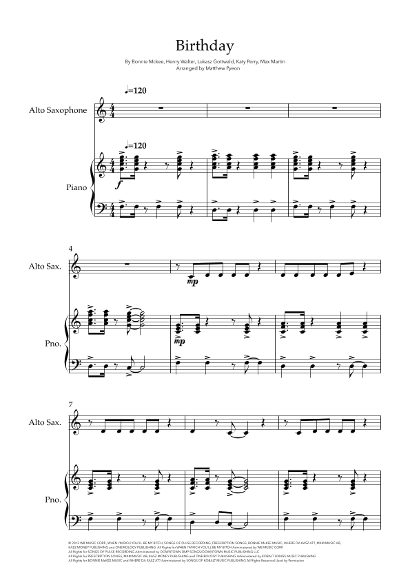 Birthday (arr. Matthew pyeon)