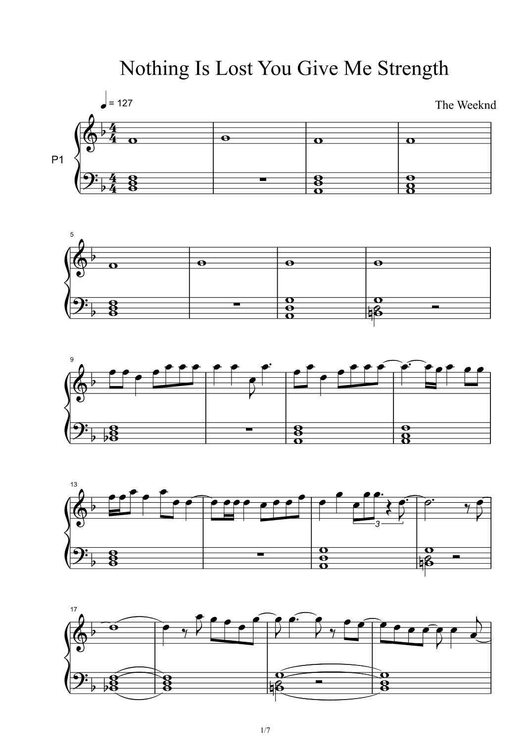 Nothing Is Lost (you Give Me Strength) (arr. The Weeknd)