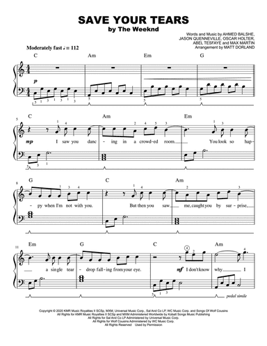 Save Your Tears (arr. Matt Dorland)