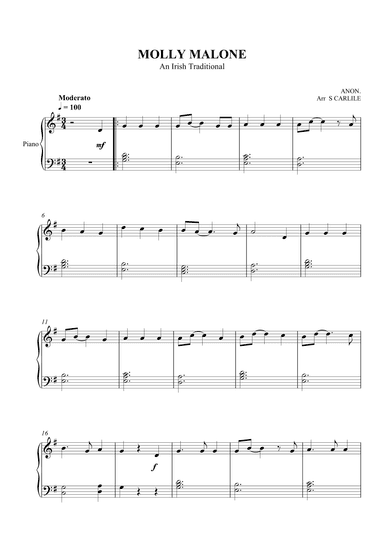 Molly Malone (Cockles and Mussels) (arr. SCMusic)