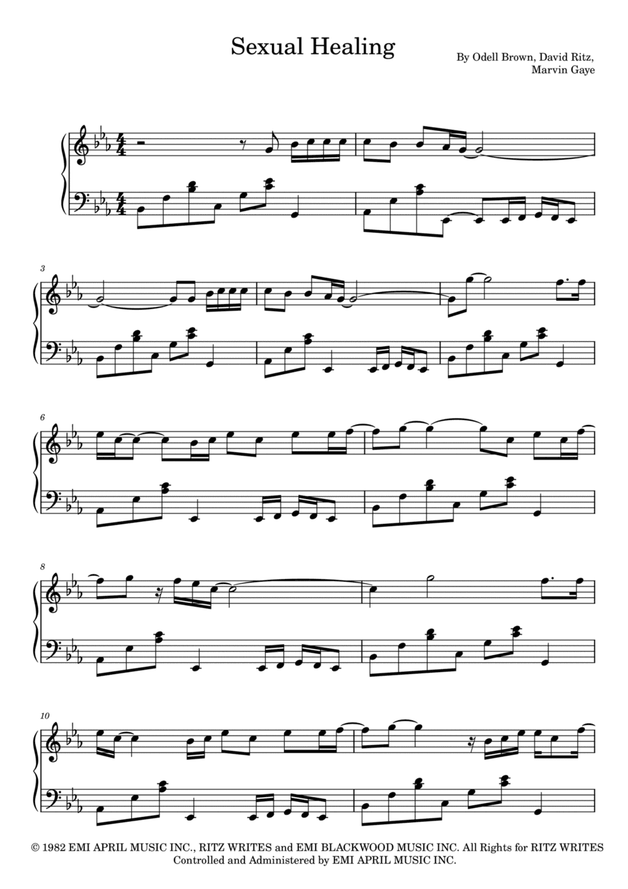 Sexual Healing (arr. Piano Go Life)