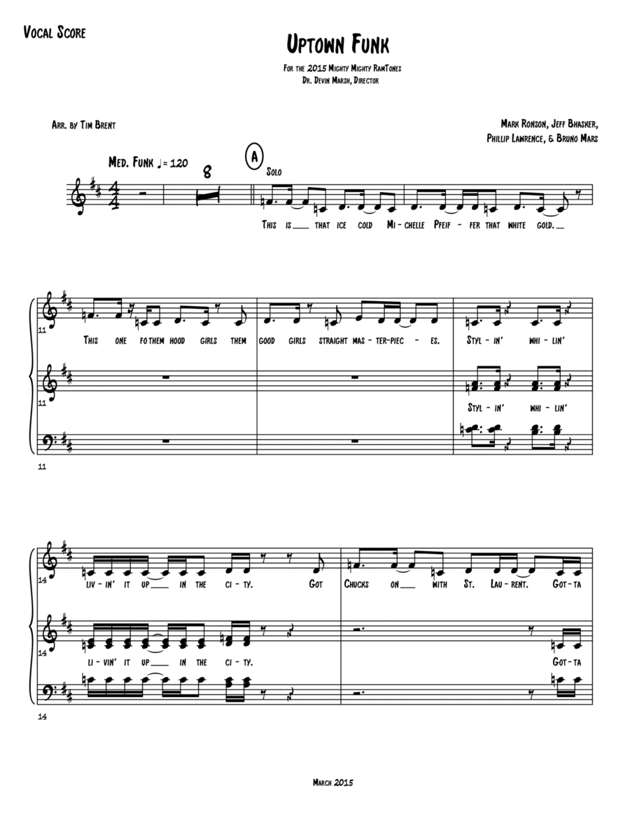Uptown Funk (arr. Tim Brent)