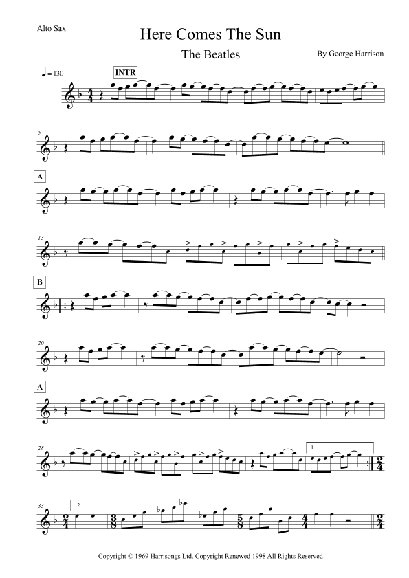 Here Comes The Sun (arr. Leo Silva)