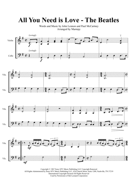 All You Need Is Love (arr. Marmpy)