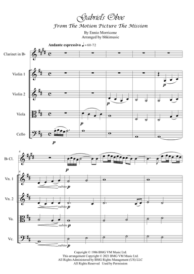 Gabriel's Oboe (arr. bhkimusic)