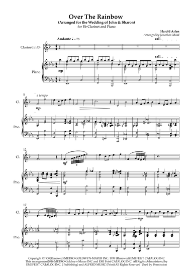Over The Rainbow (arr. Jonathan Mead)