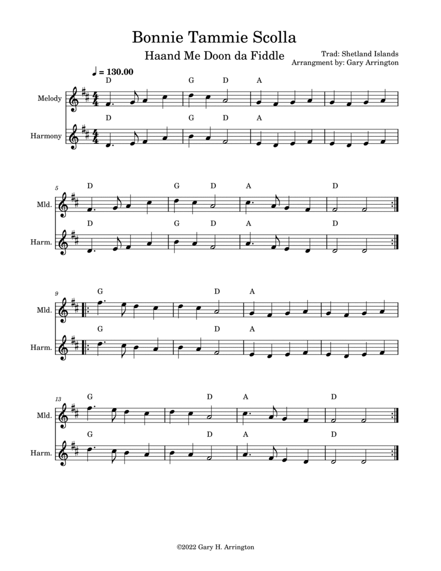 Bonnie Tammie Scolla (arr. Gary Arrington)