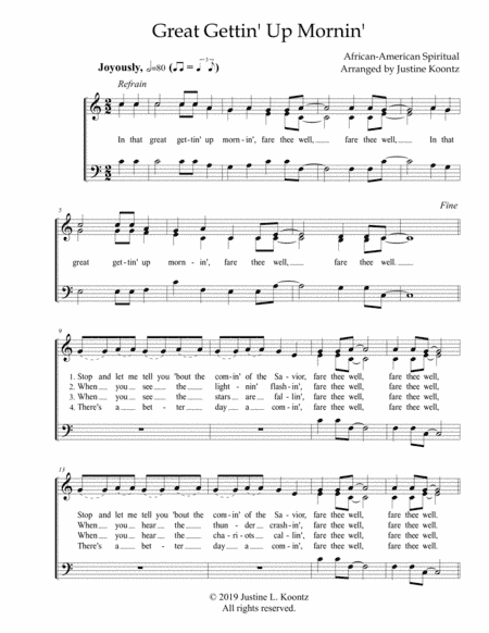 Great Gettin' Up Mornin' (arr. Wild Garden Music)